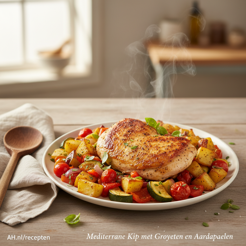 Mediterrane Kip met Groenten en Aardappelen