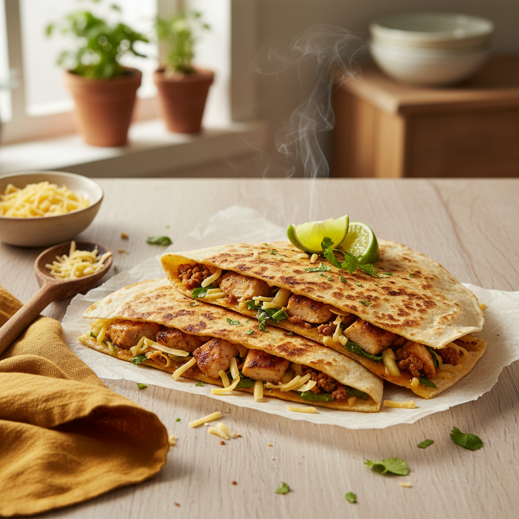 Mexicaanse Quesadilla's met Kip en Groenten