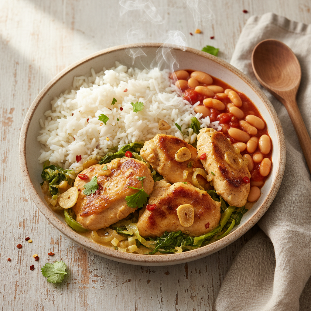 Romige Kip Curry met Rijst